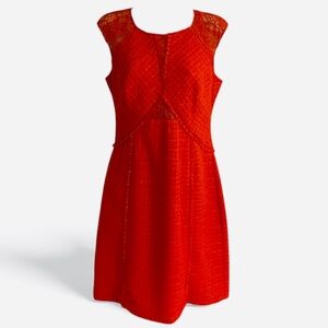 Kay Unger New York Silk Blend Tweed Sleeveless Dress, Size 4